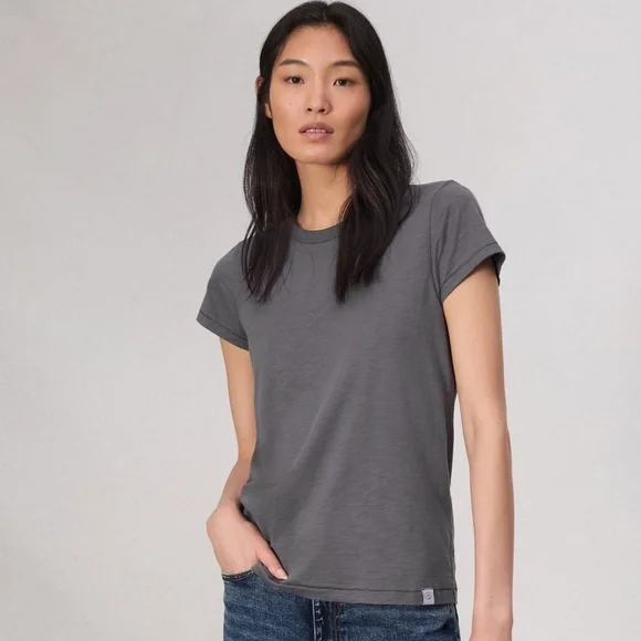NWT Rag & Bone The Slub Tee Washed Slate Grey Large L - Picture 1 of 7